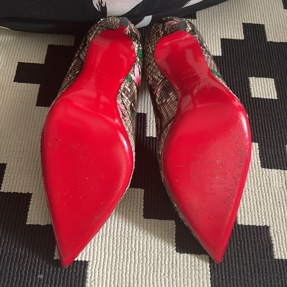 Christian Louboutin So Kate 120 Python Flower 39.5 - Picture 7 of 9